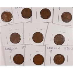 10-1926-S LINCOLN CENTS AVG CIRC
