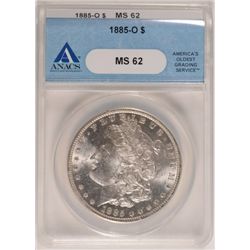 1885-O MORGAN DOLLAR ANACS MS62