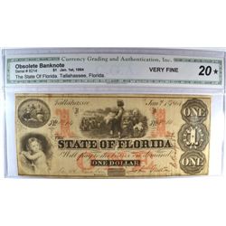 1864 $1 STATE OF FLORIDA NOTE CGA 20
