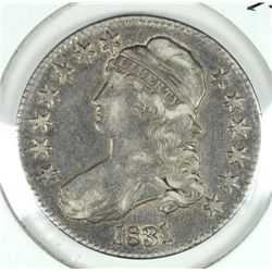 1831 BUST HALF DOLLAR XF+