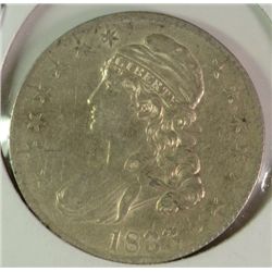 1833 BUST HALF DOLLAR AU+