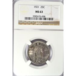 1921 STANDING LIBERTY QUARTER NGC MS63
