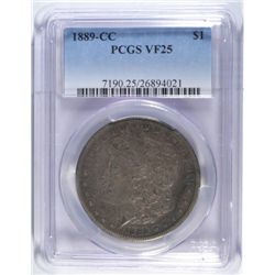 1889-CC MORGAN DOLLAR PCGS VF 25