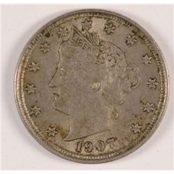 1907 LIBERTY NICKEL AU ORIGINAL