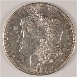 1886-S MORGAN SILVER DOLLAR, AU-50