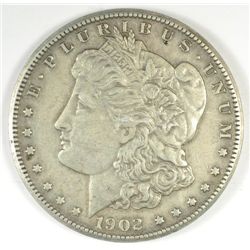 1902-S MORGAN SILVER DOLLAR, AU-50   100%  ORIGINAL