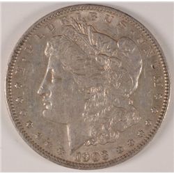 1903 MORGAN SILVER DOLLAR, AU