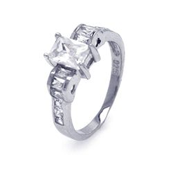 Silver Rings CZ .925 Ladies Sterling Jewelry aar0005clr