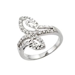 Silver Rings CZ .925 Ladies Sterling Jewelry str00951