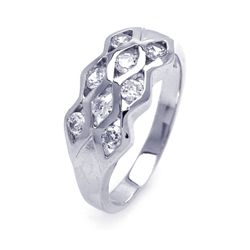 Silver Rings CZ .925 Ladies Sterling Jewelry aar0050