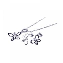 Silver CZ Necklace .925 Ladies Sterling Jewelry sts00161