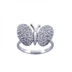 Silver Rings CZ .925 Ladies Sterling Jewelry str00570