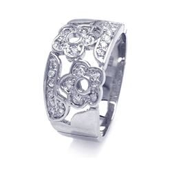 Silver Rings CZ .925 Ladies Sterling Jewelry aar0027
