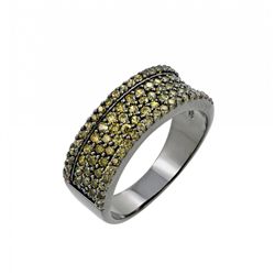 Silver Rings CZ .925 Ladies Sterling Jewelry bgr00770gre