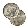 Image 1 : Peace Silver Dollar Coin - Random date - Average Circulated