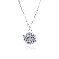 Silver CZ Necklace .925 Ladies Sterling Jewelry bgp00311