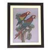 Image 1 : Colorful Parrots in a Tree Gemstone Painting w/ Frame