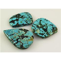 Natural Turquoise 201.30ctw Loose Gemstone 3pc Big Size