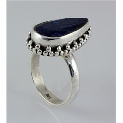 SAPPHIRE CORRUNDUM 26.80CTW SILVER RING