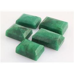 176.49ctw Faceted Loose Emerald Beryl Gemstone Lot of 5