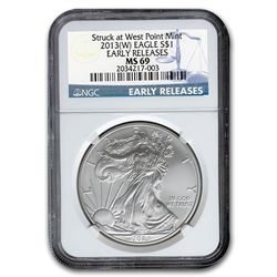 2013 1 oz Silver American Eagle MS-70 PCGS (FS) 3 Coin