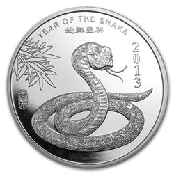 1 oz Year of the Dragon Silver Round .999 Fine