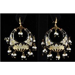 14.04GRAM INDIAN HANMADE LAKH HOOP FASHION EARRING