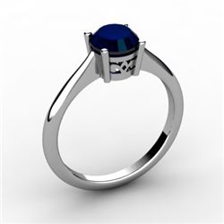 Sapphire 1.05 ctw Ring 14kt White Gold