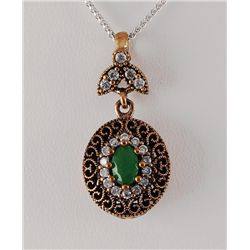 Natural Stone Vintage Victorian Design Pendant