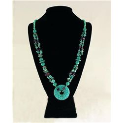 Gushing Sky Blue Turquoise 461.00ctw Beads Necklace