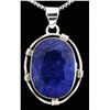 Image 2 : SAPPHIRE CORRUNDUM 55.78CTW SILVER PENDANT