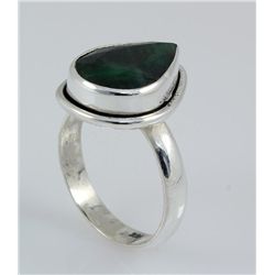 EMERALD BERYL 25.77CTW STERLING SILVER RING