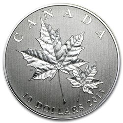 2013 1/4 oz Silver Canadian $3 Maple Leaf Impression