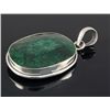 Image 2 : EMERALD BERYL 59.50CTW STERLING SILVER PENDANT