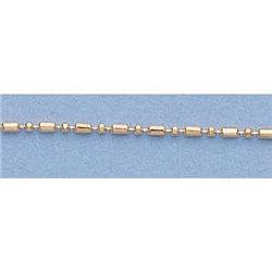 Pure Gold 16" 14k Gold-Yellow 1.0mm Bar & Bead Chain