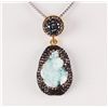 Image 2 : Raw Druzy Natural Stone Druse Victorian Look Pendant