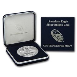 2008-W (Burnished) Silver American Eagle (w/Box & CoA)