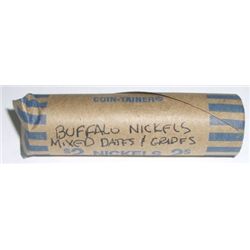 ROLL OF BUFFALO NICKELS 40 TOTAL *UNSEARCHED MIXED DATES & GRADES* ROLL CAME OUT OF SAFE!!