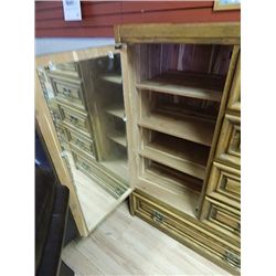 ARMOUR - 1 DOOR (W/ MIRROR & CEDAR LINED INSIDE) & 5 DRAWERS