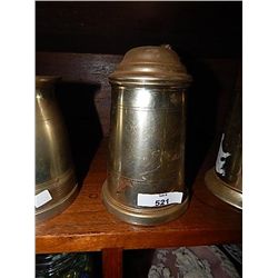 BEER STEIN - PEWTER - MADE IN ENGLAND - WITH LID