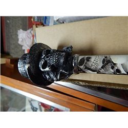 CANE - SKULL WITH TOP HAT - SKULL DESIGNED CANE -M- 2412
