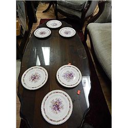 CHINA CAKE PLATES - 6 (OLD ENGLISH JOHNSON BROS.)