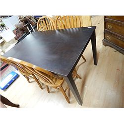 DINING TABLE - SOLID HARDWOOD DARK WALNUT STAINED