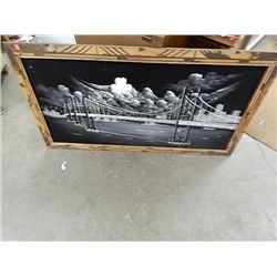 FRAMED PICTURE - BLACK VELVET - BRIDGE