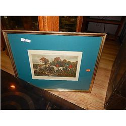 FRAMED PICTURE - FOX HUNT - BREAKING COVER