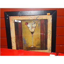 FRAMED PICTURE - MARTINI GLASS
