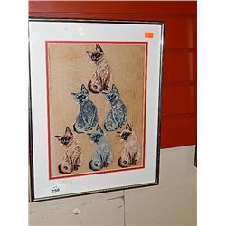 FRAMED PICTURE - PETTI POINT - CATS