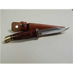 KNIFE - RITE EDGE SKINNING WITH LEATHER SHEATH - 210501-9