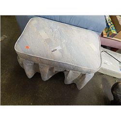 LIGHT BLUE STOOL WITH SKIRT
