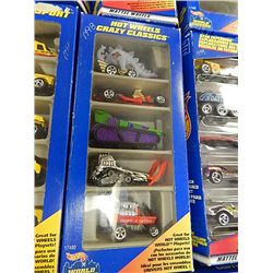 NEW HOT WHEELS - SOME PACKAGES DAMAGED SOME MINT - PACK SET OF 5 CARS - 1 BOX PER LOT